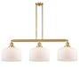 Innovations - 213-SG-G71-L - Three Light Island Pendant - Franklin Restoration - Satin Gold