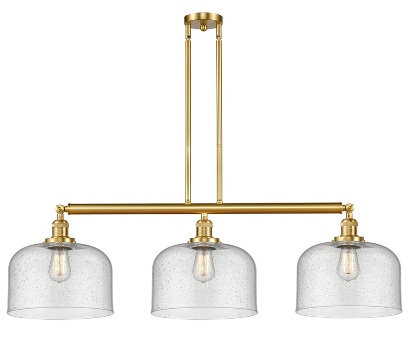 Innovations - 213-SG-G74-L - Three Light Island Pendant - Franklin Restoration - Satin Gold