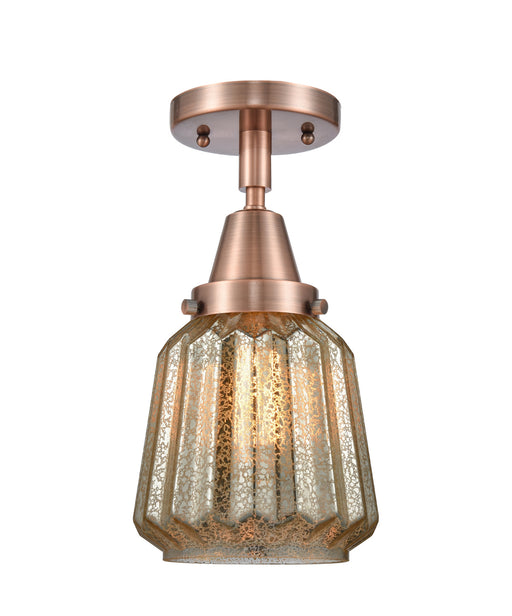 Innovations - 447-1C-AC-G146-LED - LED Flush Mount - Franklin Restoration - Antique Copper