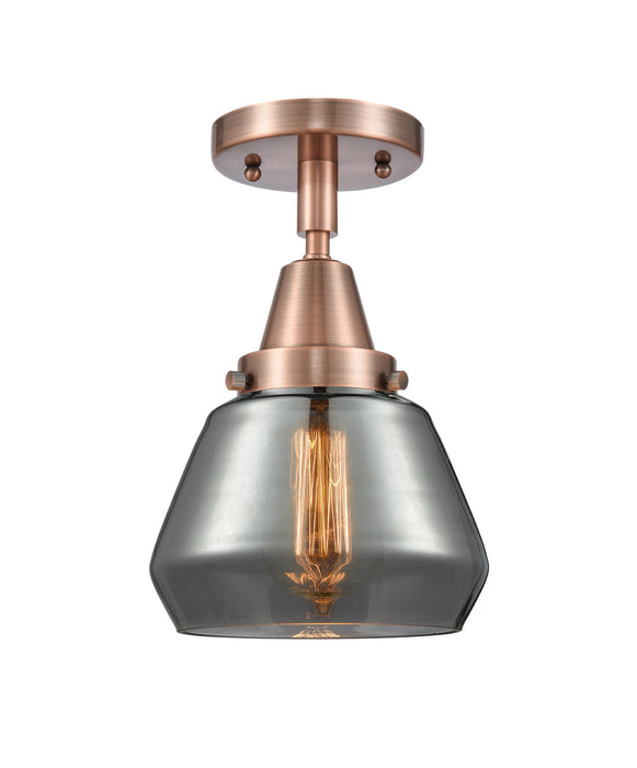 Innovations - 447-1C-AC-G173 - One Light Flush Mount - Franklin Restoration - Antique Copper