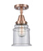 Innovations - 447-1C-AC-G184-LED - LED Flush Mount - Franklin Restoration - Antique Copper