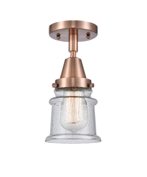 Innovations - 447-1C-AC-G184S - One Light Flush Mount - Franklin Restoration - Antique Copper