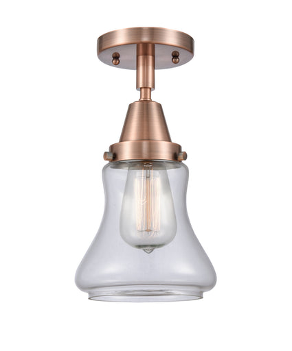 Caden One Light Flush Mount Antique Copper