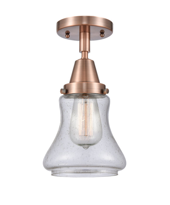 Innovations - 447-1C-AC-G194 - One Light Flush Mount - Franklin Restoration - Antique Copper