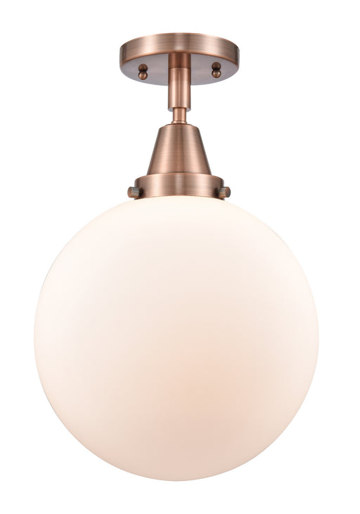 Innovations - 447-1C-AC-G201-10-LED - LED Flush Mount - Franklin Restoration - Antique Copper