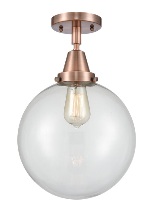 Innovations - 447-1C-AC-G202-10 - One Light Flush Mount - Franklin Restoration - Antique Copper