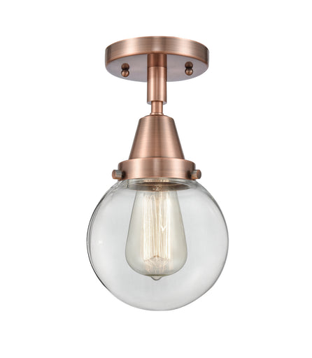 Caden One Light Flush Mount Antique Copper