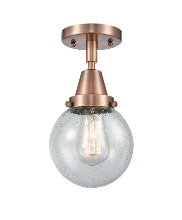 Innovations - 447-1C-AC-G204-6 - One Light Flush Mount - Franklin Restoration - Antique Copper