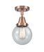 Innovations - 447-1C-AC-G204-6 - One Light Flush Mount - Franklin Restoration - Antique Copper