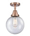 Innovations - 447-1C-AC-G204-8-LED - LED Flush Mount - Franklin Restoration - Antique Copper