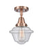 Innovations - 447-1C-AC-G534 - One Light Flush Mount - Franklin Restoration - Antique Copper