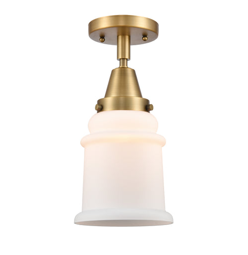 Caden One Light Flush Mount Brushed Brass