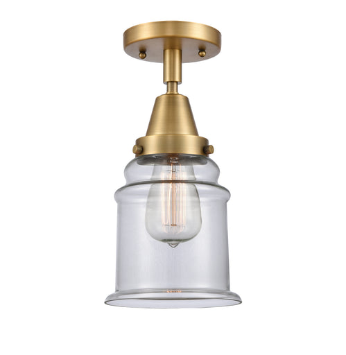 Caden One Light Flush Mount Brushed Brass