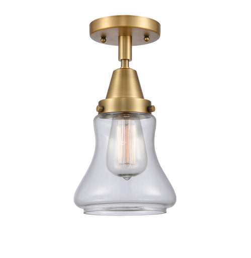 Caden One Light Flush Mount Brushed Brass
