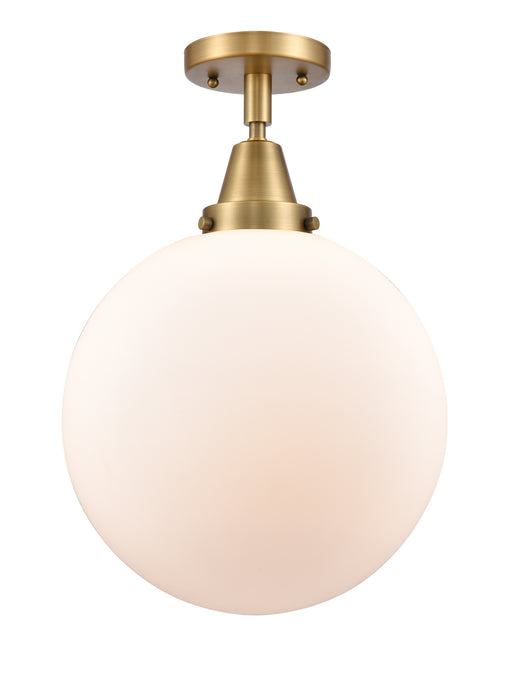Innovations - 447-1C-BB-G201-12 - One Light Flush Mount - Franklin Restoration - Brushed Brass