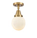 Innovations - 447-1C-BB-G201-6 - One Light Flush Mount - Franklin Restoration - Brushed Brass