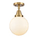 Innovations - 447-1C-BB-G201-8 - One Light Flush Mount - Franklin Restoration - Brushed Brass