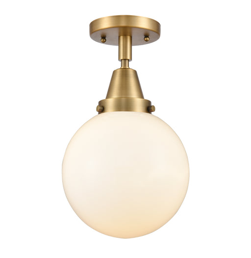 Innovations - 447-1C-BB-G201-8-LED - LED Flush Mount - Franklin Restoration - Brushed Brass
