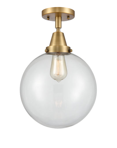 Caden One Light Flush Mount Brushed Brass