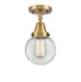 Innovations - 447-1C-BB-G202-6-LED - LED Flush Mount - Franklin Restoration - Brushed Brass
