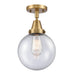 Innovations - 447-1C-BB-G204-8-LED - LED Flush Mount - Franklin Restoration - Brushed Brass