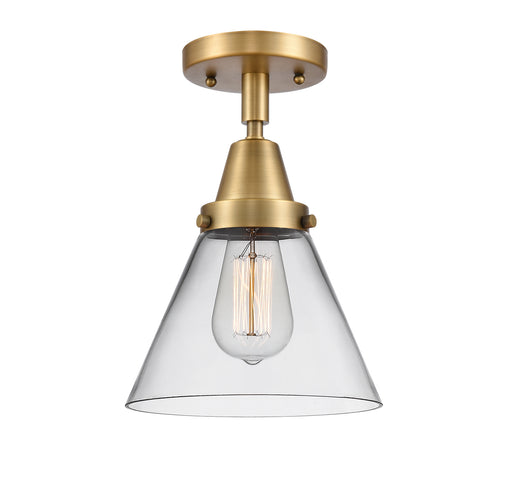 Caden One Light Flush Mount Brushed Brass