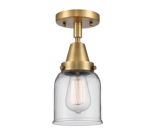 Caden One Light Flush Mount Brushed Brass