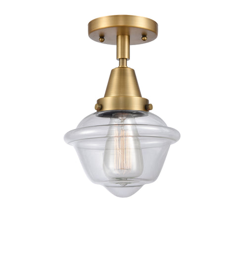 Caden One Light Flush Mount Brushed Brass
