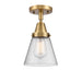 Innovations - 447-1C-BB-G64 - One Light Flush Mount - Franklin Restoration - Brushed Brass