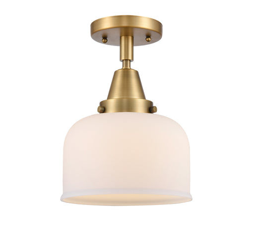 Caden One Light Flush Mount Brushed Brass