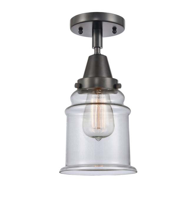 Innovations - 447-1C-BK-G182 - One Light Flush Mount - Franklin Restoration - Matte Black