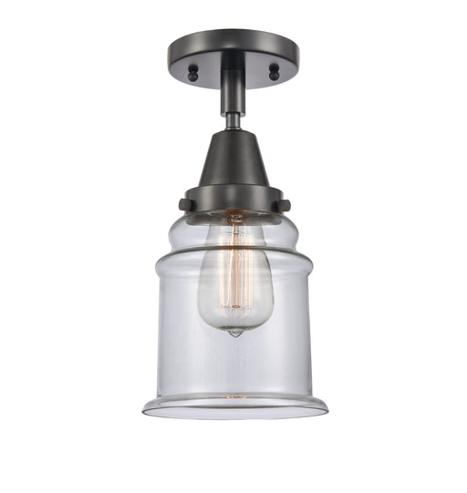 Innovations - 447-1C-BK-G182-LED - LED Flush Mount - Franklin Restoration - Matte Black