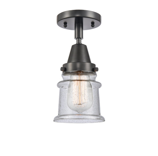 Innovations - 447-1C-BK-G184S - One Light Flush Mount - Franklin Restoration - Matte Black