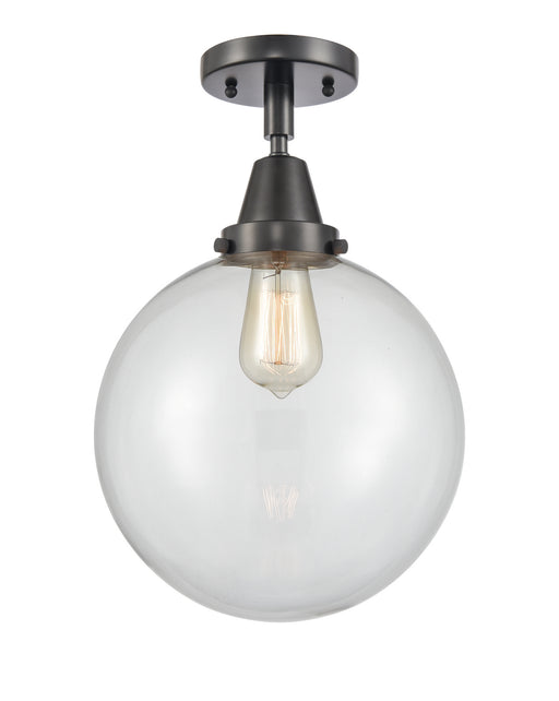 Innovations - 447-1C-BK-G202-10 - One Light Flush Mount - Franklin Restoration - Matte Black