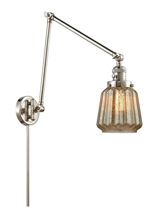 Innovations - 238-PN-G146-LED - LED Swing Arm Lamp - Franklin Restoration - Polished Nickel