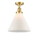 Innovations - 517-1CH-SG-G41-L - One Light Semi-Flush Mount - Franklin Restoration - Satin Gold