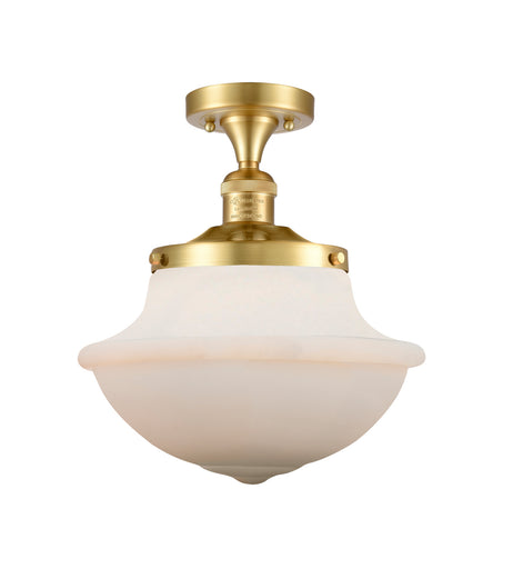Franklin Restoration One Light Semi-Flush Mount Satin Gold