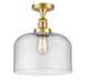 Innovations - 517-1CH-SG-G74-L - One Light Semi-Flush Mount - Franklin Restoration - Satin Gold