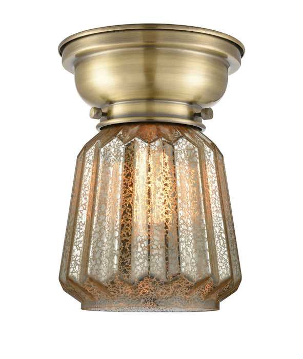 Innovations - 623-1F-AB-G146 - One Light Flush Mount - Aditi - Antique Brass