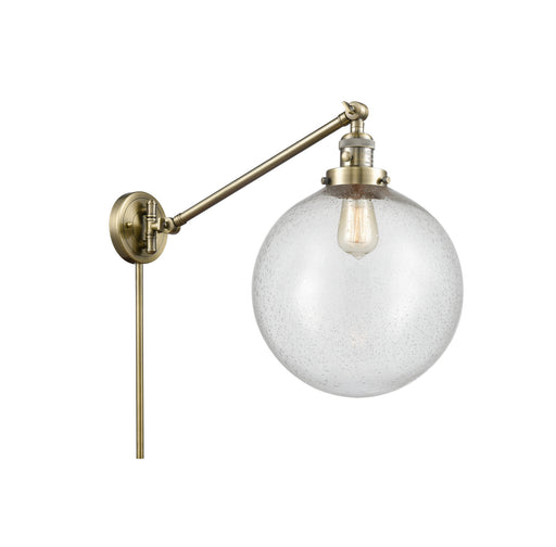 Franklin Restoration LED Swing Arm Lamp Antique Brass