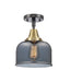 Innovations - 447-1C-BAB-G73 - One Light Flush Mount - Franklin Restoration - Black Antique Brass