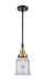 Innovations - 447-1S-BAB-G182 - One Light Mini Pendant - Franklin Restoration - Black Antique Brass