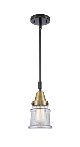 Caden One Light Mini Pendant Black Antique Brass
