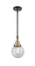 Innovations - 447-1S-BAB-G204-6-LED - LED Mini Pendant - Franklin Restoration - Black Antique Brass