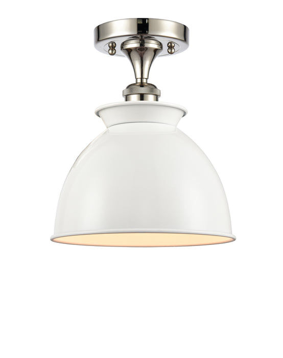 Innovations - 516-1C-PN-M14-W - One Light Semi-Flush Mount - Ballston - Polished Nickel