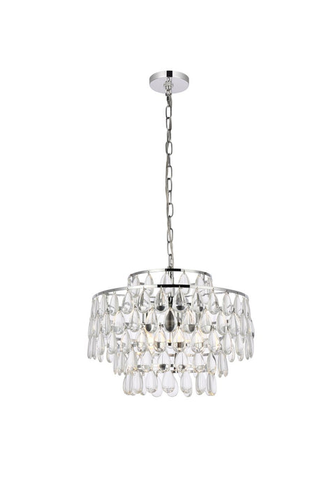 Elegant Lighting - 1102D18C - Five Light Pendant - Mila - Chrome