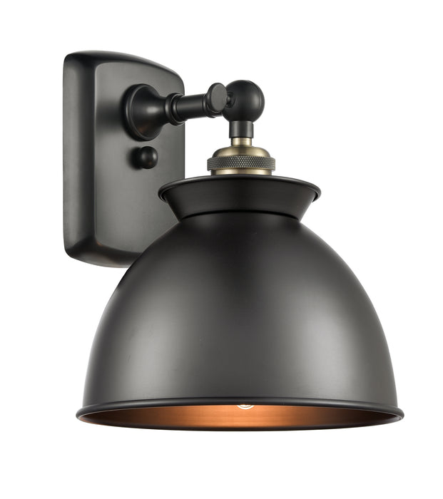 Innovations - 516-1W-BAB-M14-BK - One Light Wall Sconce - Ballston - Black Antique Brass