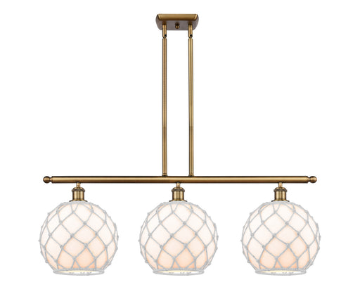 Innovations - 516-3I-BB-G121-10RW - Three Light Island Pendant - Ballston - Brushed Brass