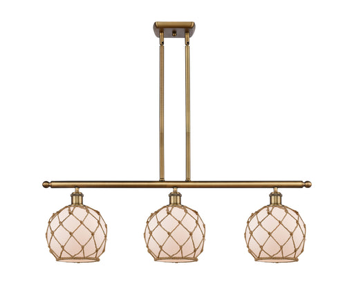 Innovations - 516-3I-BB-G121-8RB - Three Light Island Pendant - Ballston - Brushed Brass