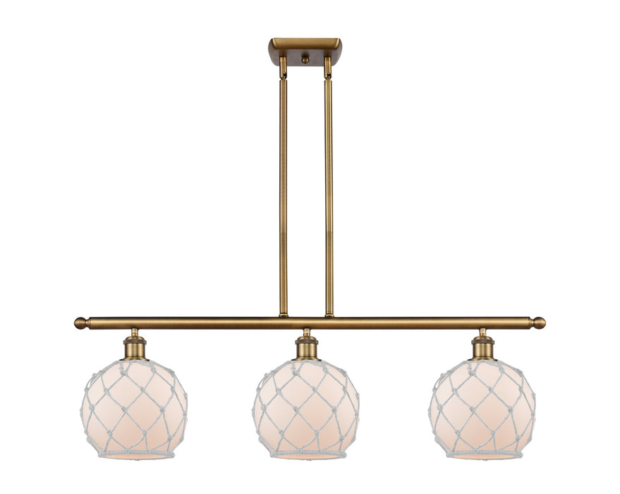 Innovations - 516-3I-BB-G121-8RW - Three Light Island Pendant - Ballston - Brushed Brass